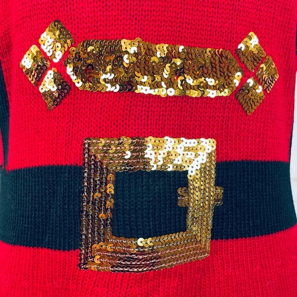 It’s Our Time Soldier Knit Sweater Dress Red White Size Large - Picture 8 of 9